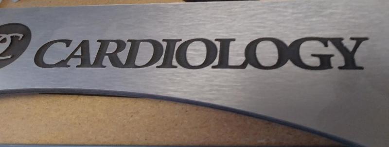brushed aluminum over pvc engraved